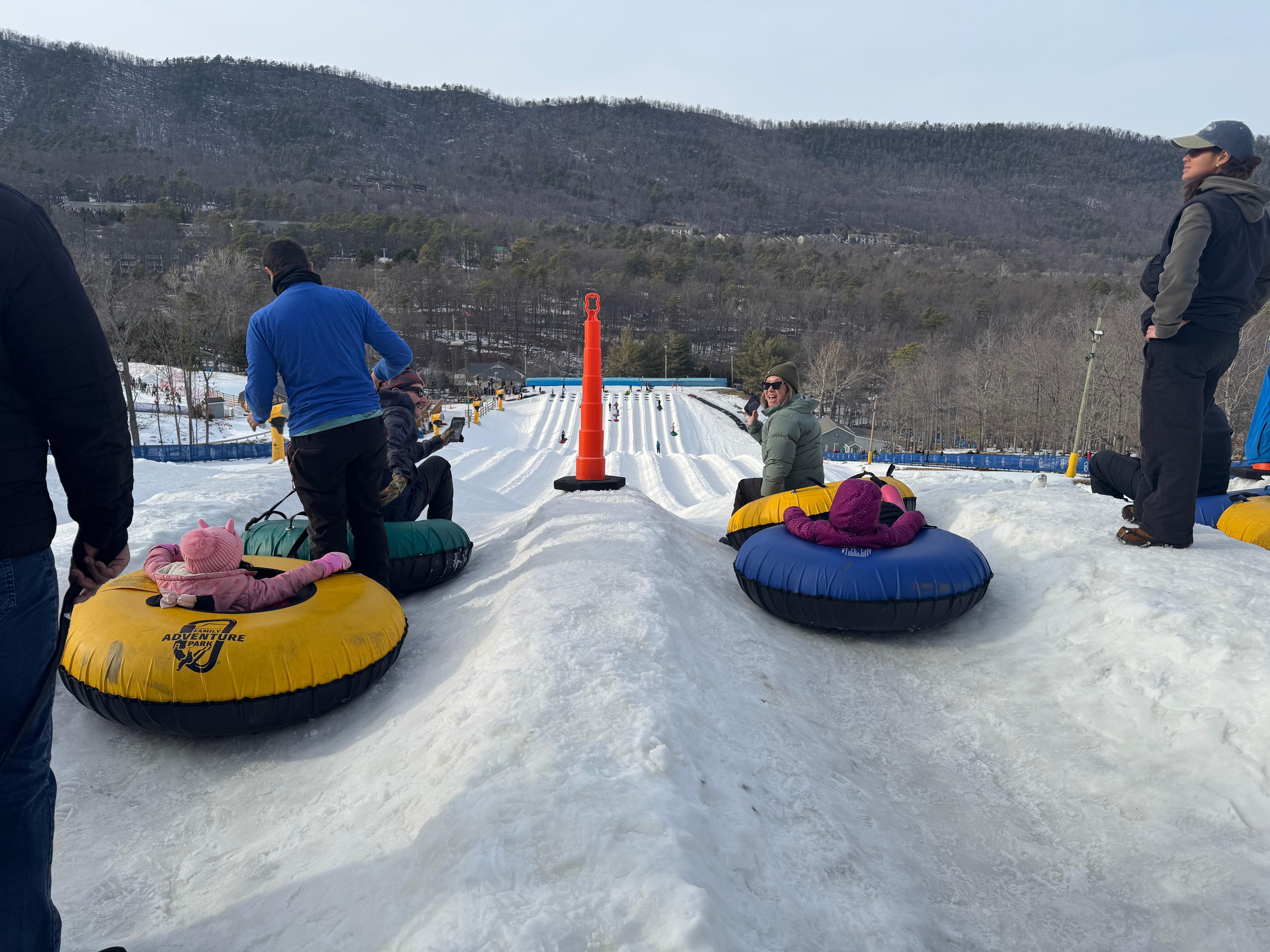 Snow tubing fun