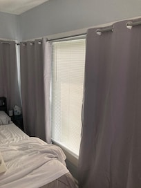 Curtains don’t cover windows!