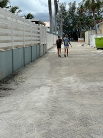 Short walk to the beach from the rental!