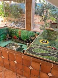 Car track and water feature