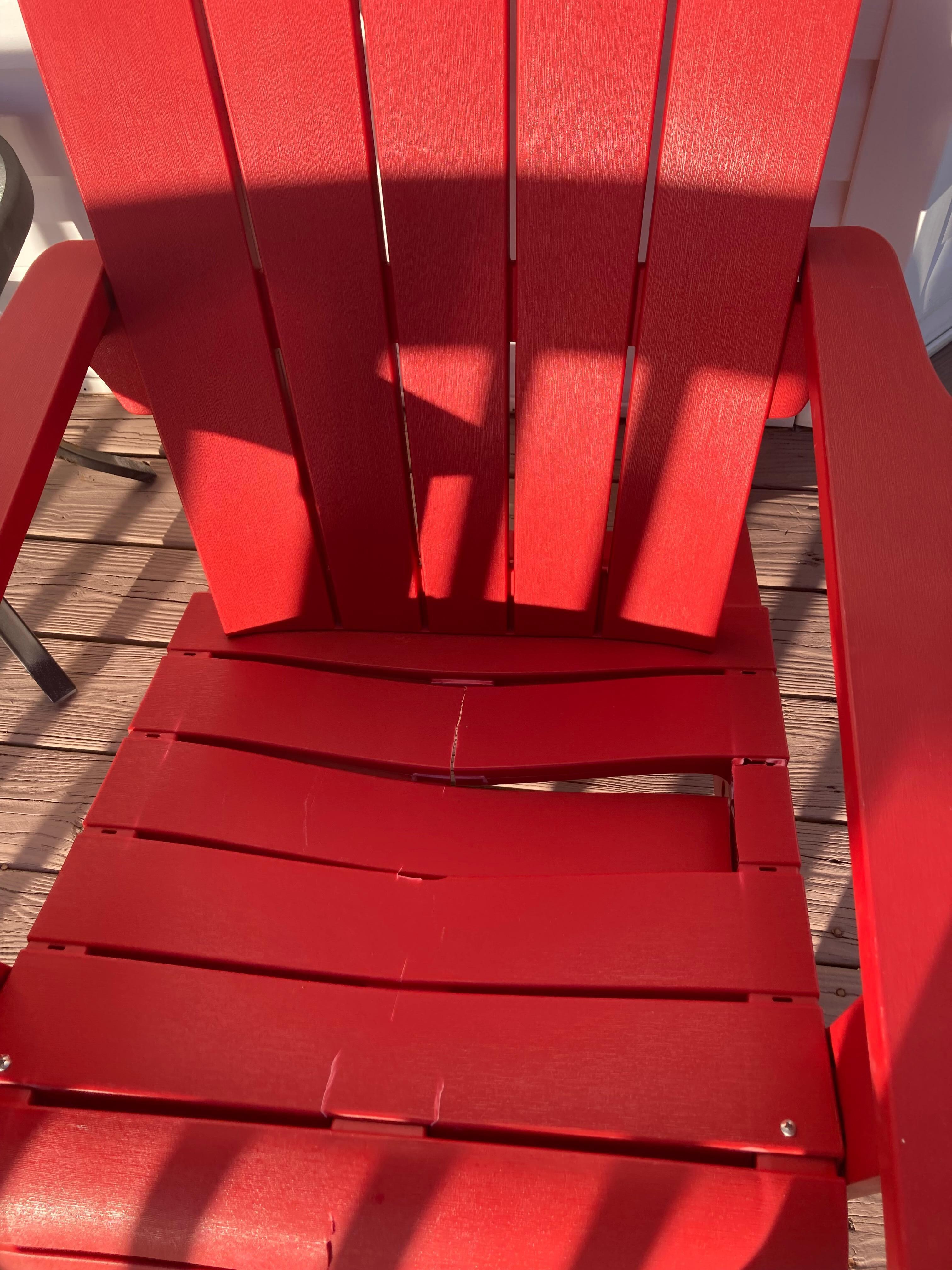 The other chair on the deck.