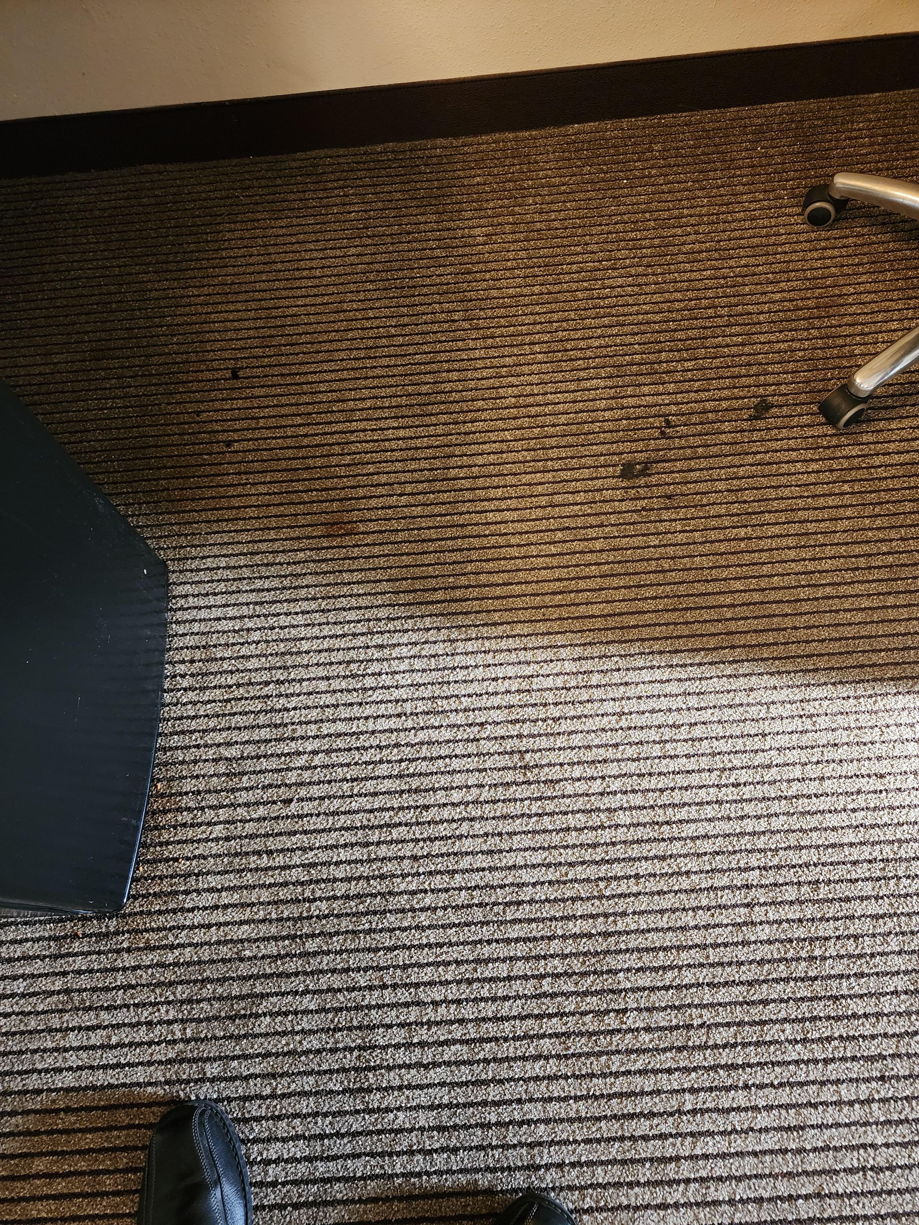 Room carpet stain