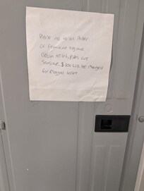 No Toilet Paper in Toilet