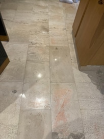 Floor walking towards the bed area