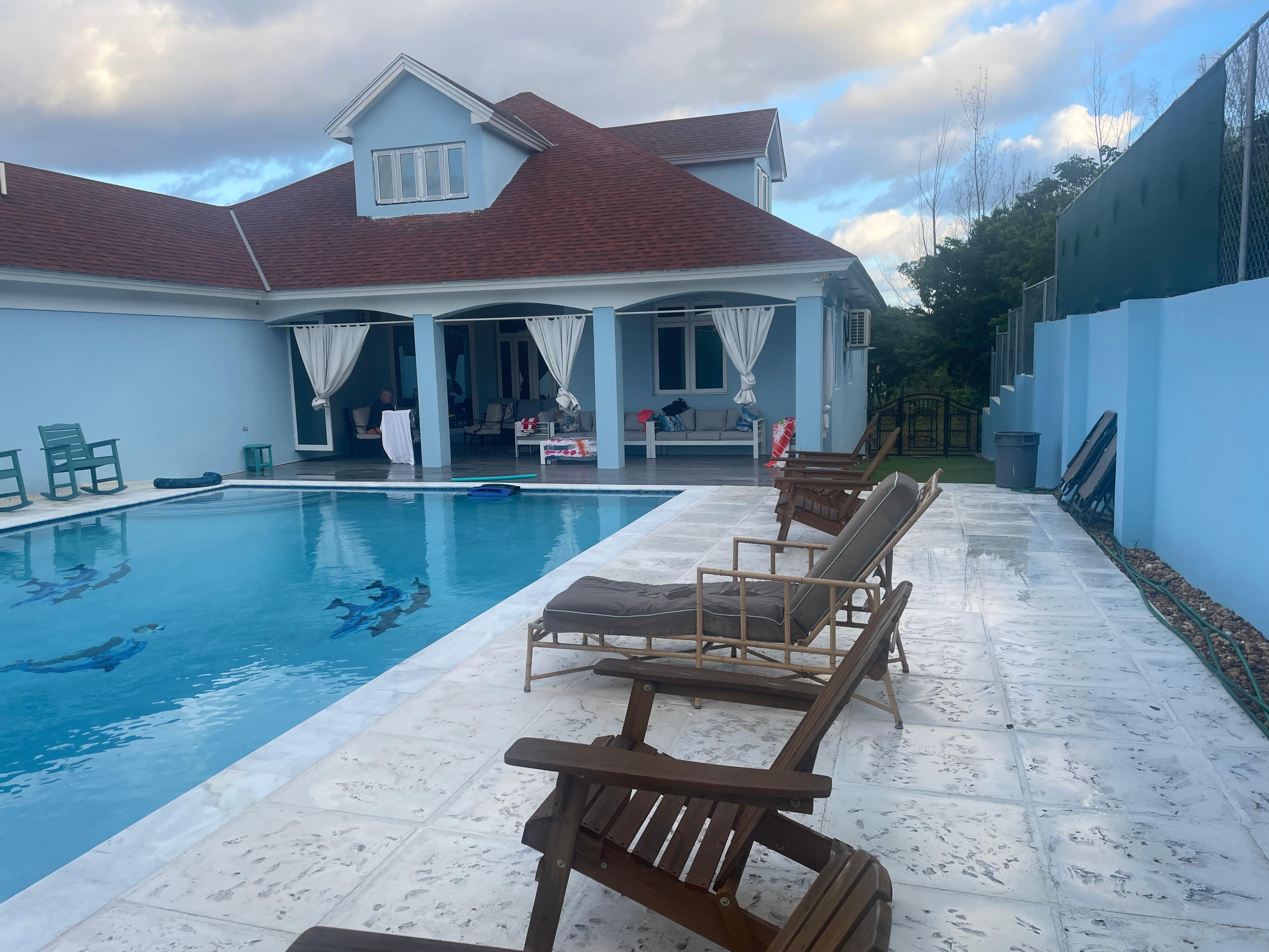 Accommodation and pool