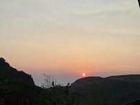 Beau coucher de Soleil depuis la maison