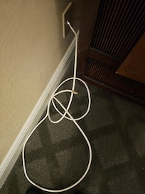 Cable not connected. No power cord connecting the TV