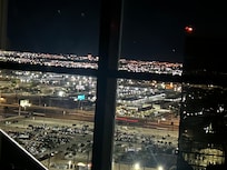 Ire at night from room.