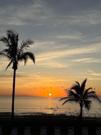 Beautiful sunrise from our balcony.