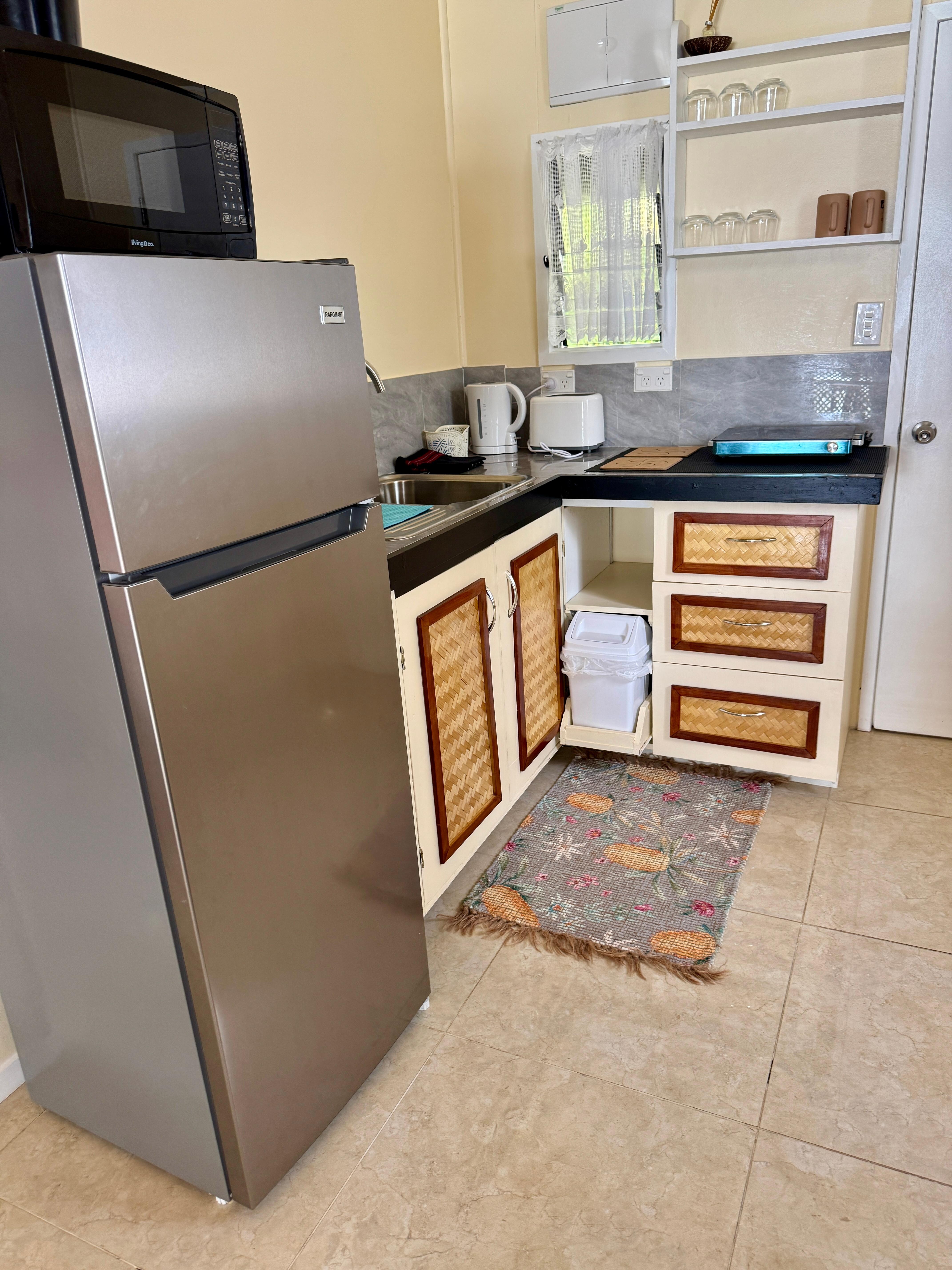 Functional kitchenette.