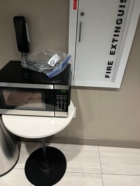 Microwave in the hallway