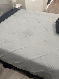 Example of stain on bedding