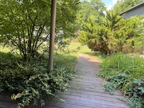 Walkway from house to yard