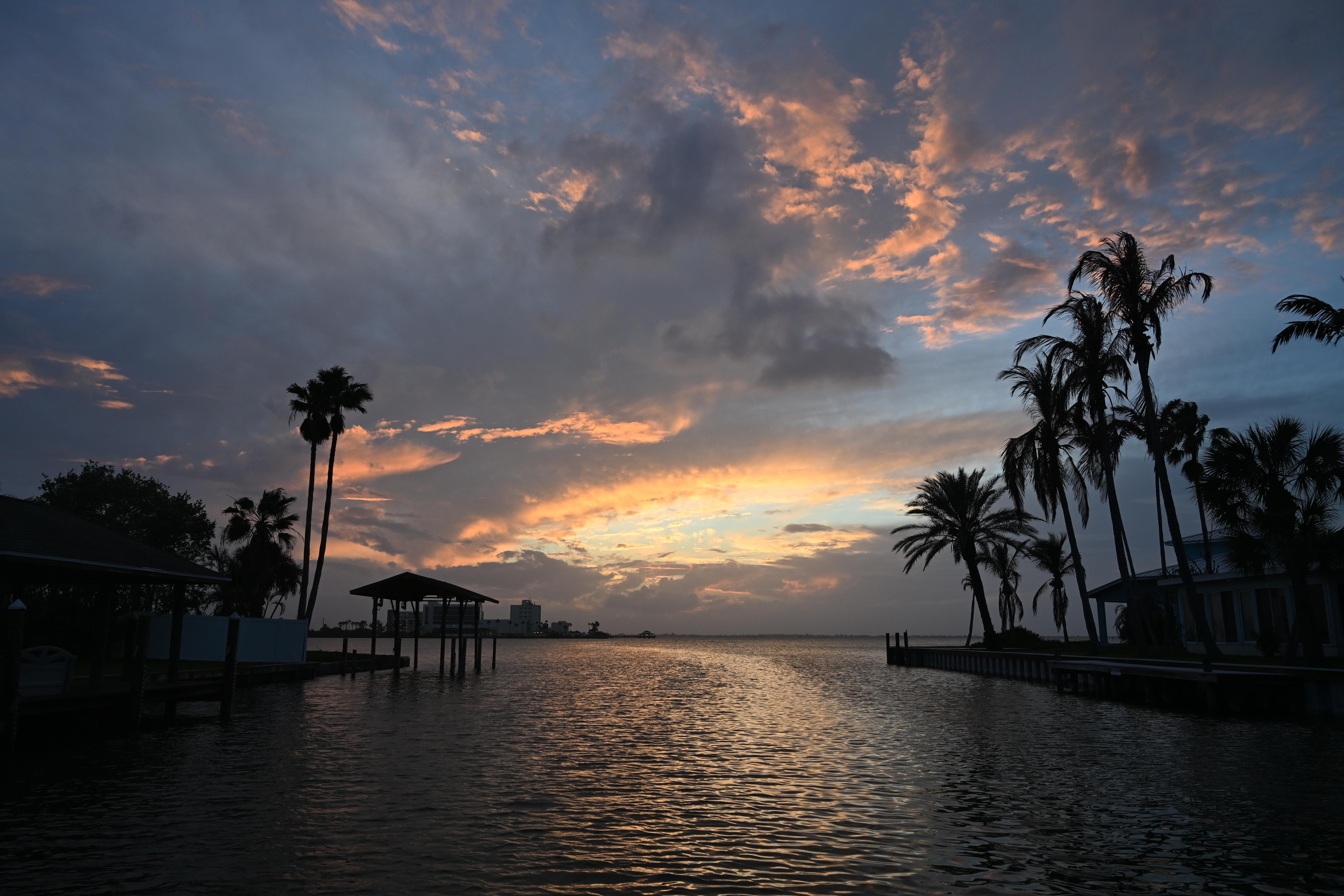 View from end of canal on from the paddle board