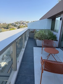 Deck overlooking the ocean