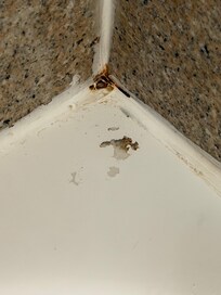 Corner of bathtub