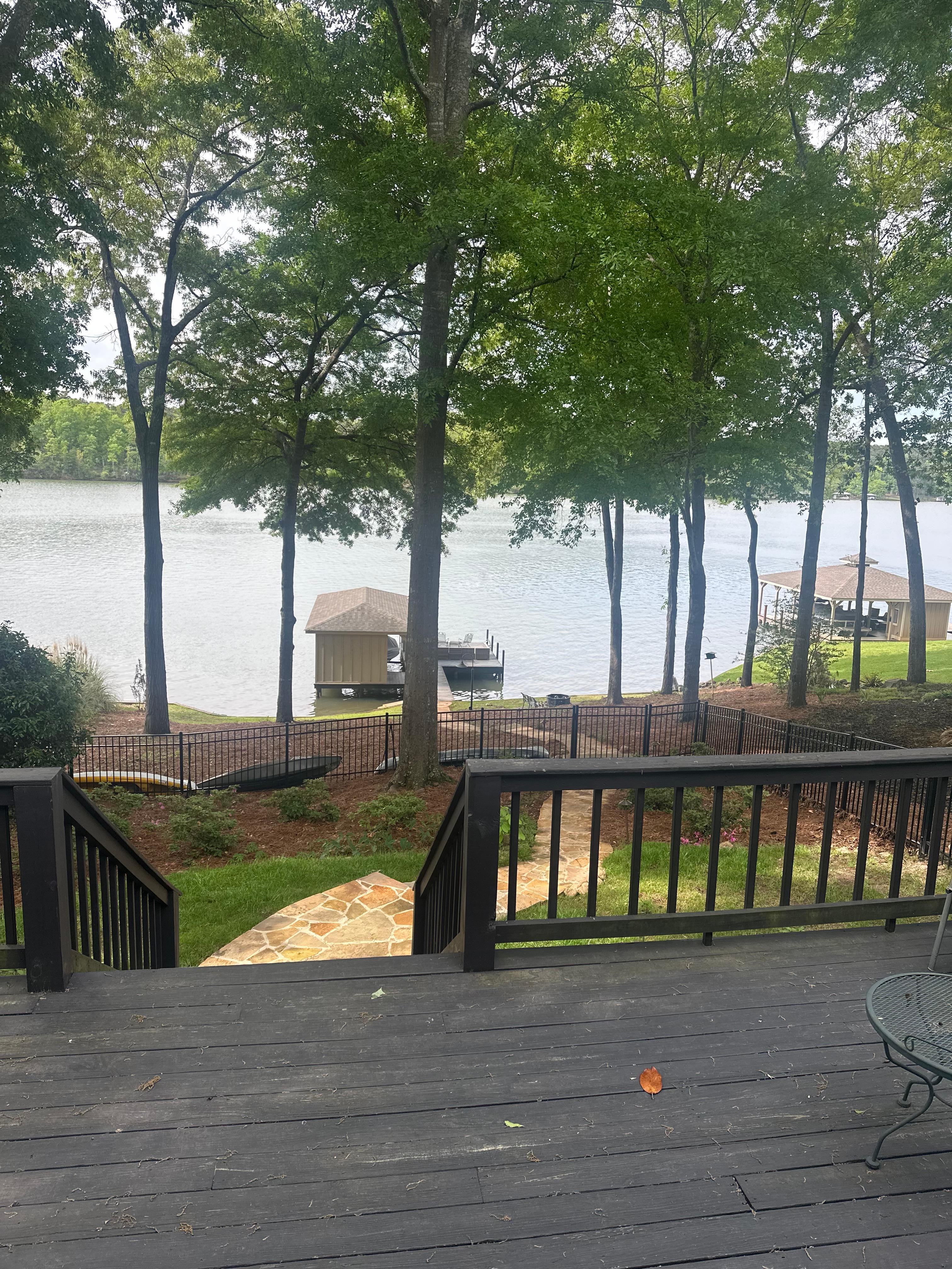 View from the screened porch. 
