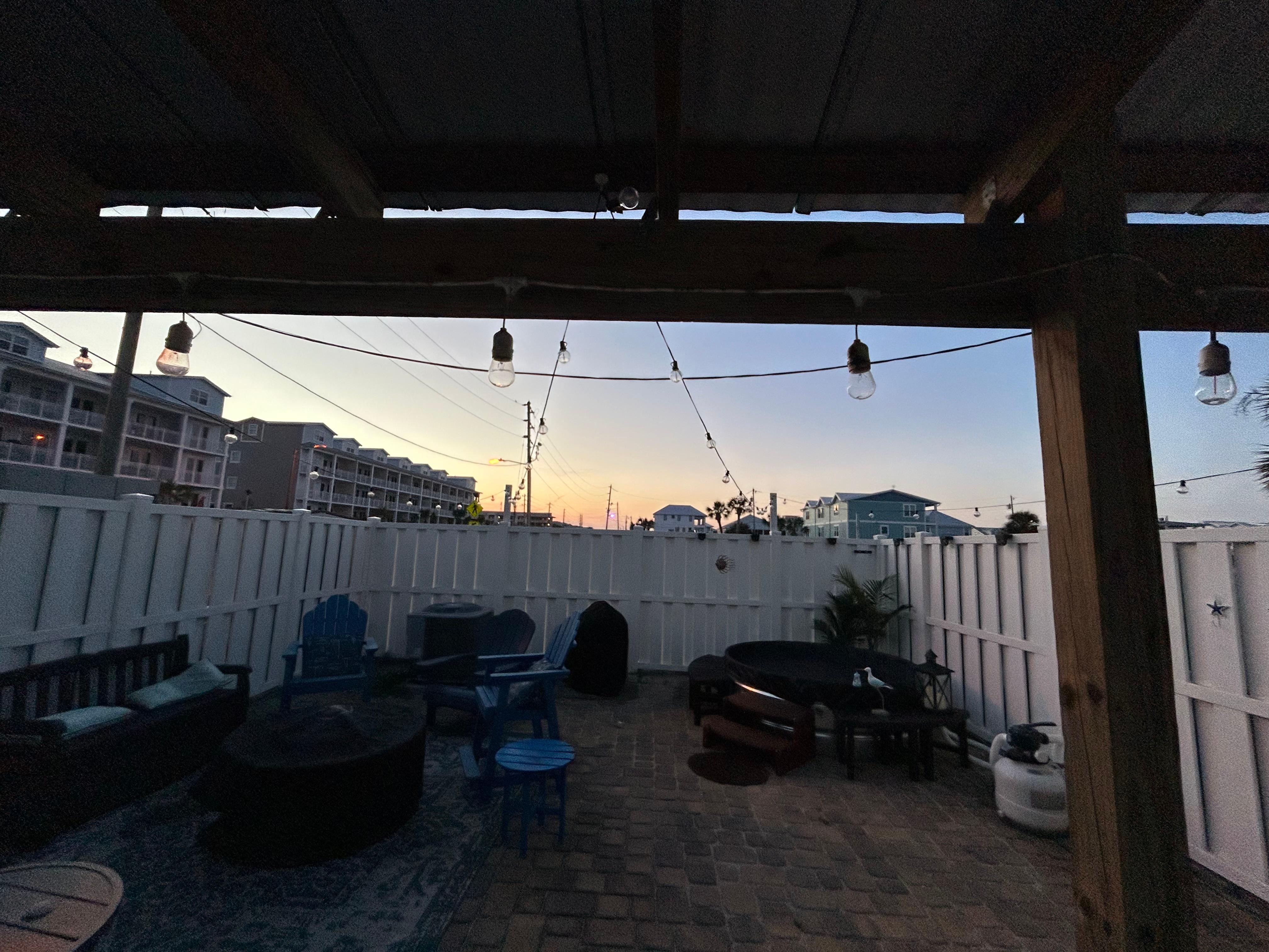 Back porch at sunrise