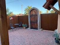 The entrance was very quaint and very south western