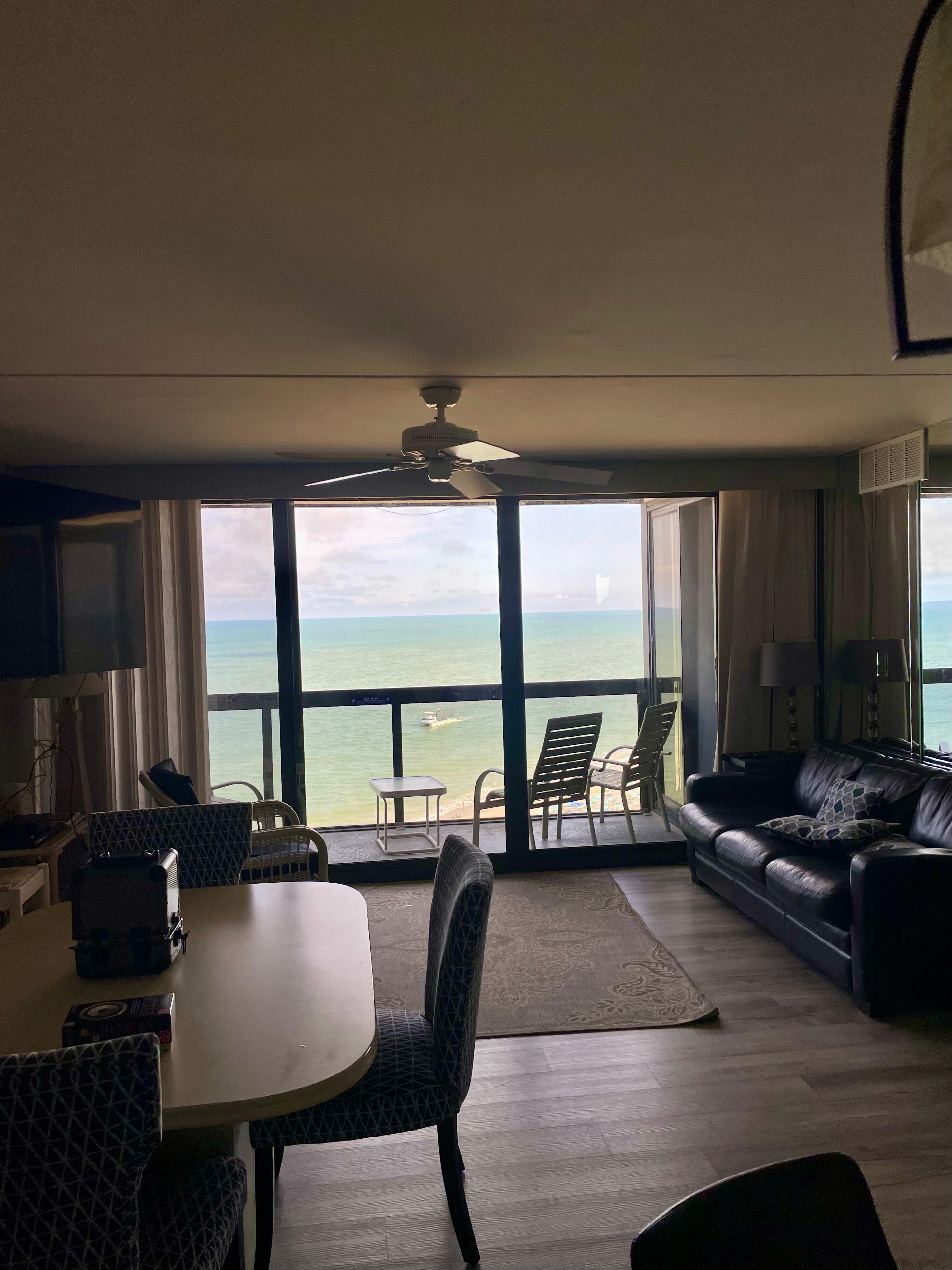 Ocean views from multiple rooms.