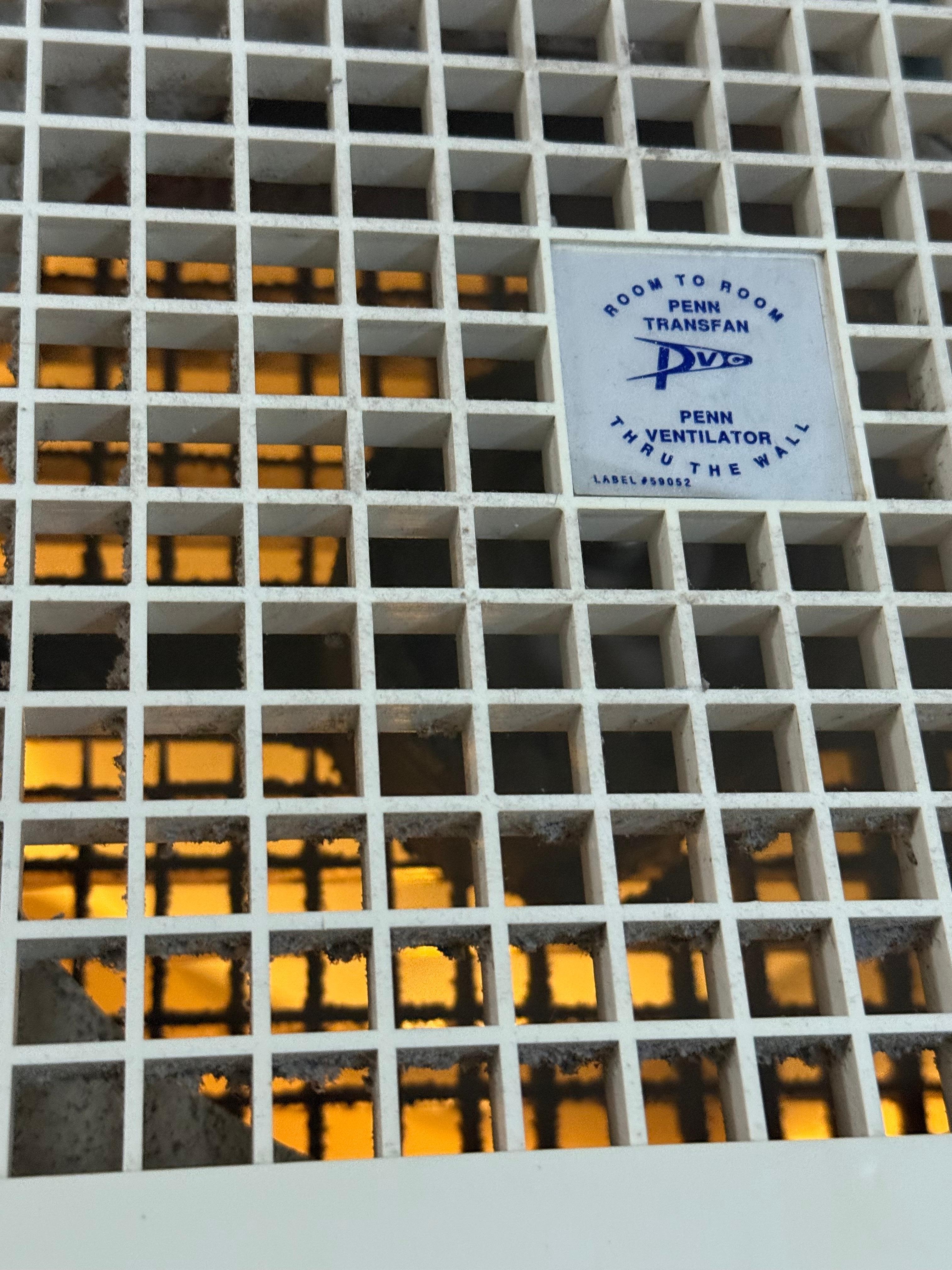 Fan vent was filthy, never cleaned appropriately 