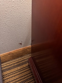 Blood on the walls and ceiling