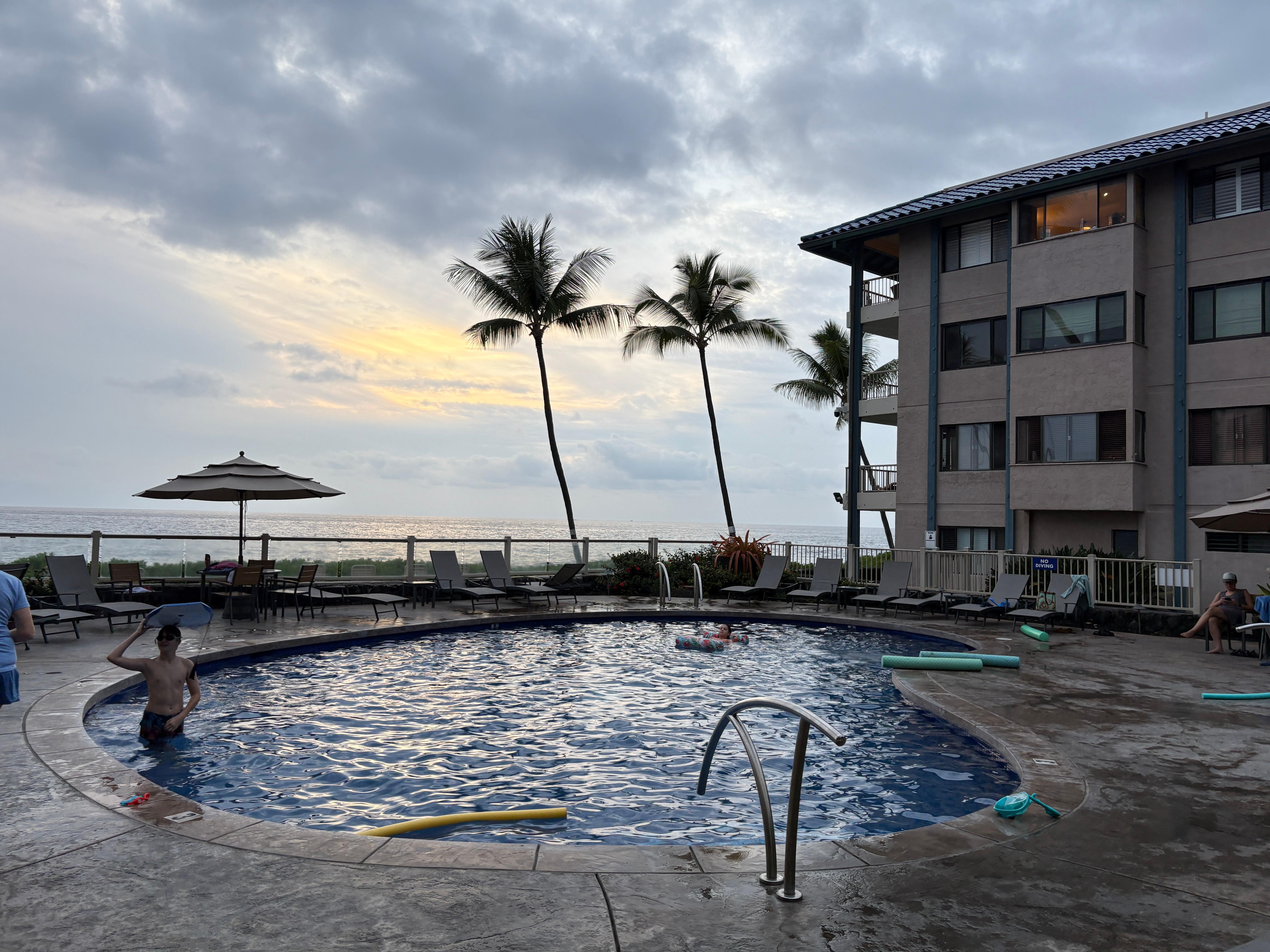 The pool was just right.