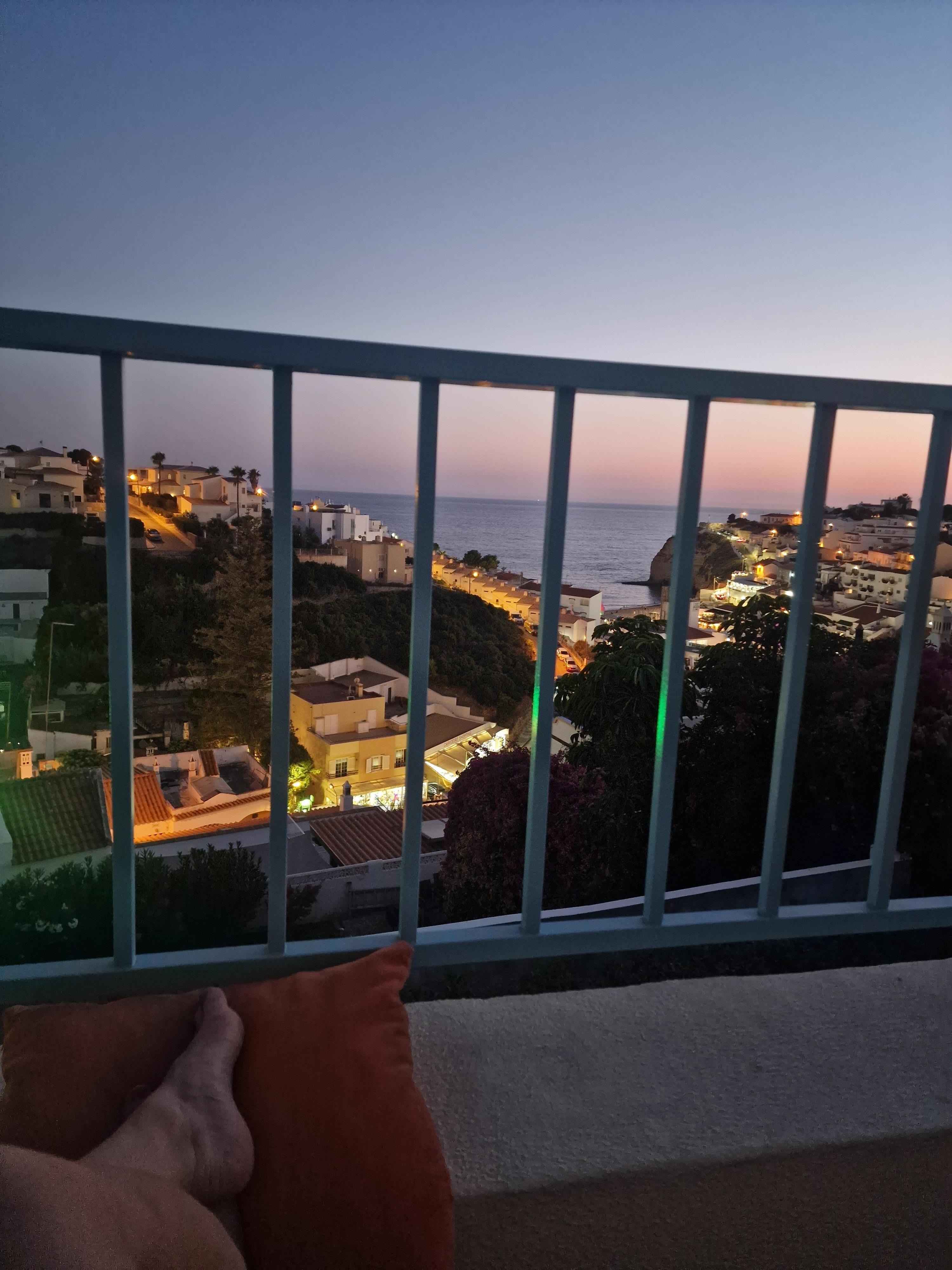 The evening view from the balcony