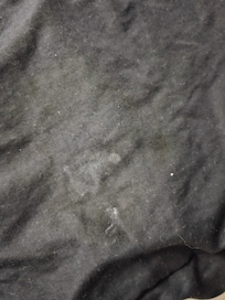 Unknown white stain #1 on the comforter. Host said it was clean when I asked for a cover.