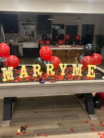 I popped the question….she said yes!