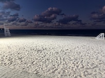Beautiful white sand.