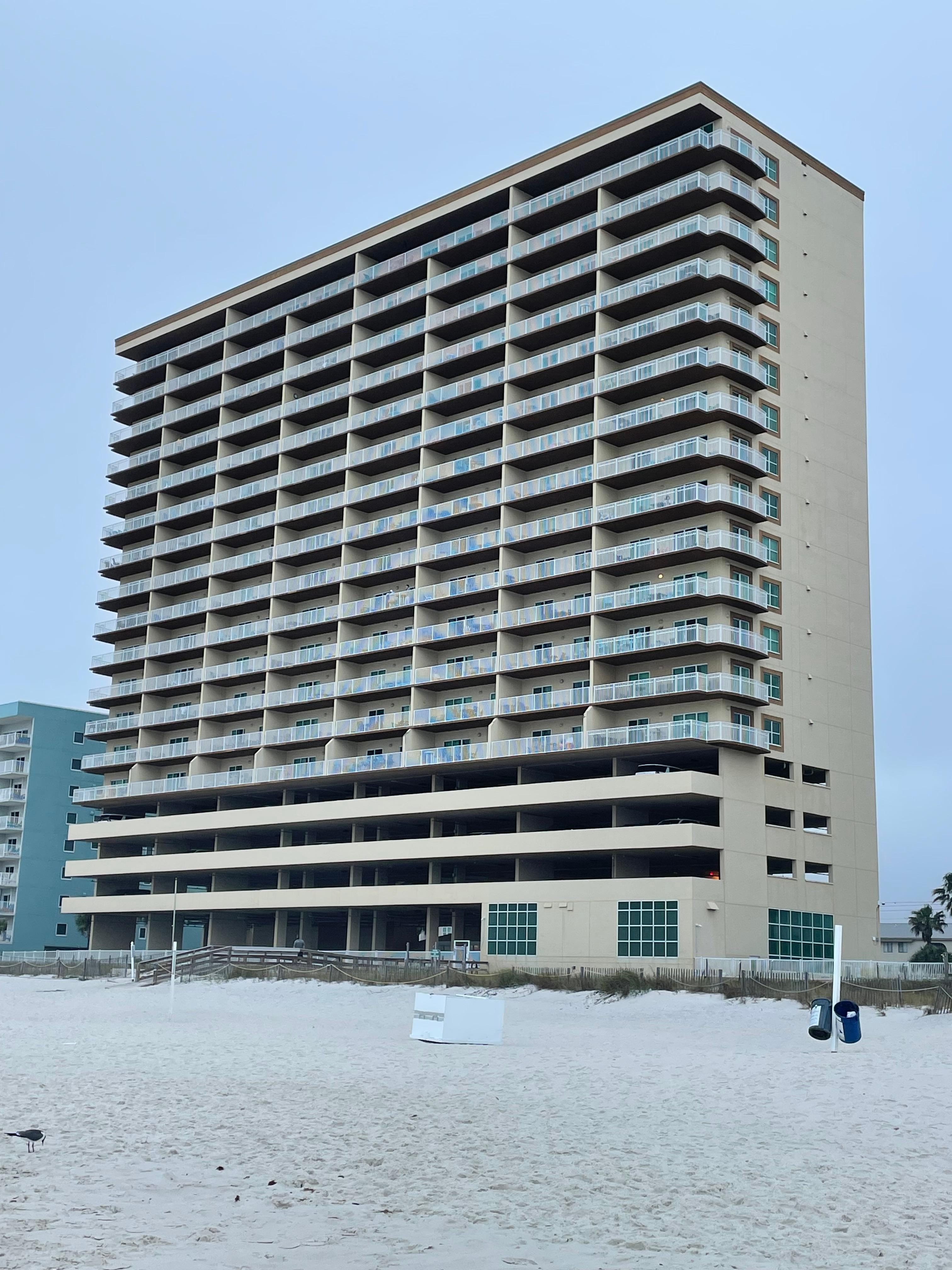 Condo is 3rd floor above 3-floor parking garage. Great height for the amazing views!!