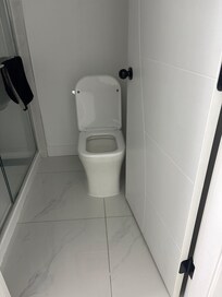 That’s as wide as door goes ! Hard to use toilet and shut door !