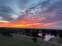 Sunset as seen from the balcony.