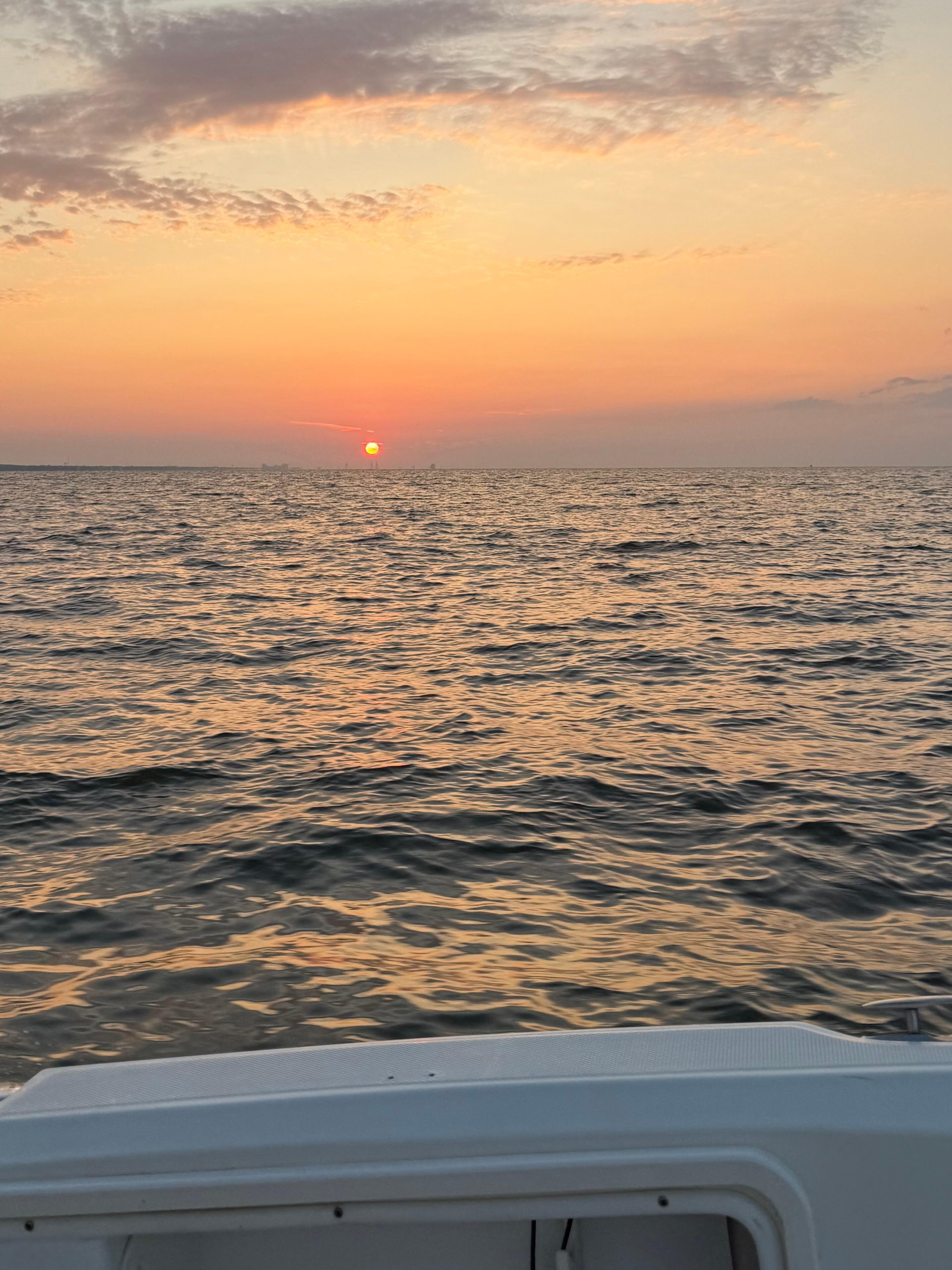 Beautiful on the water right at sunrise..