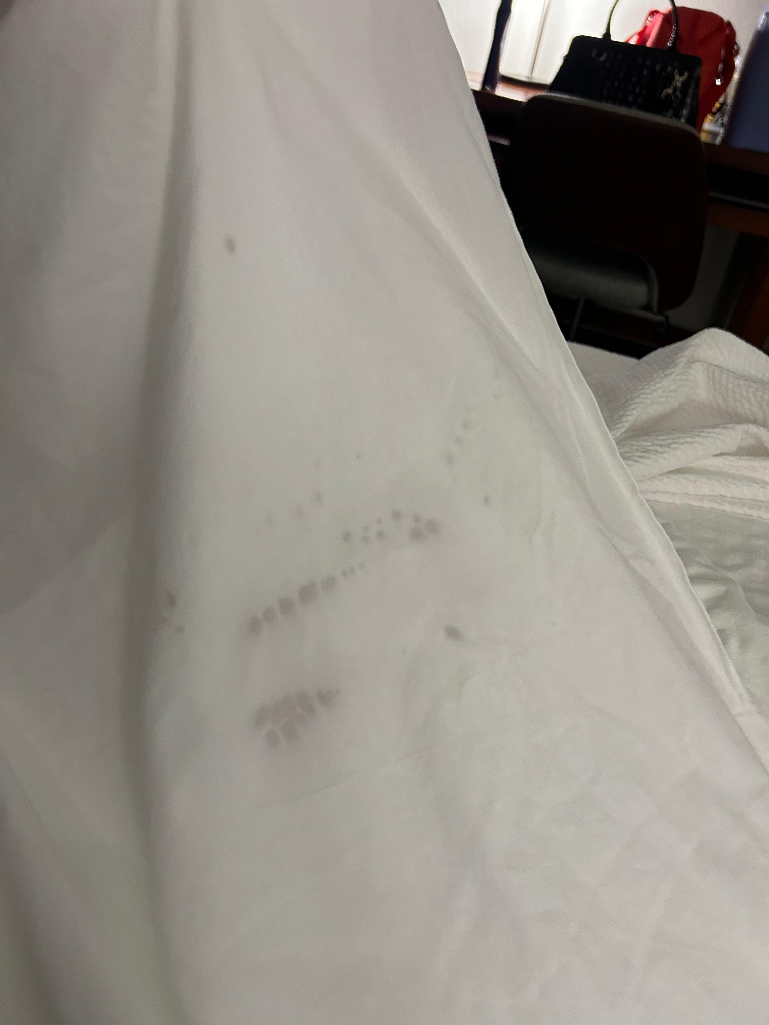 Stains on sheets 