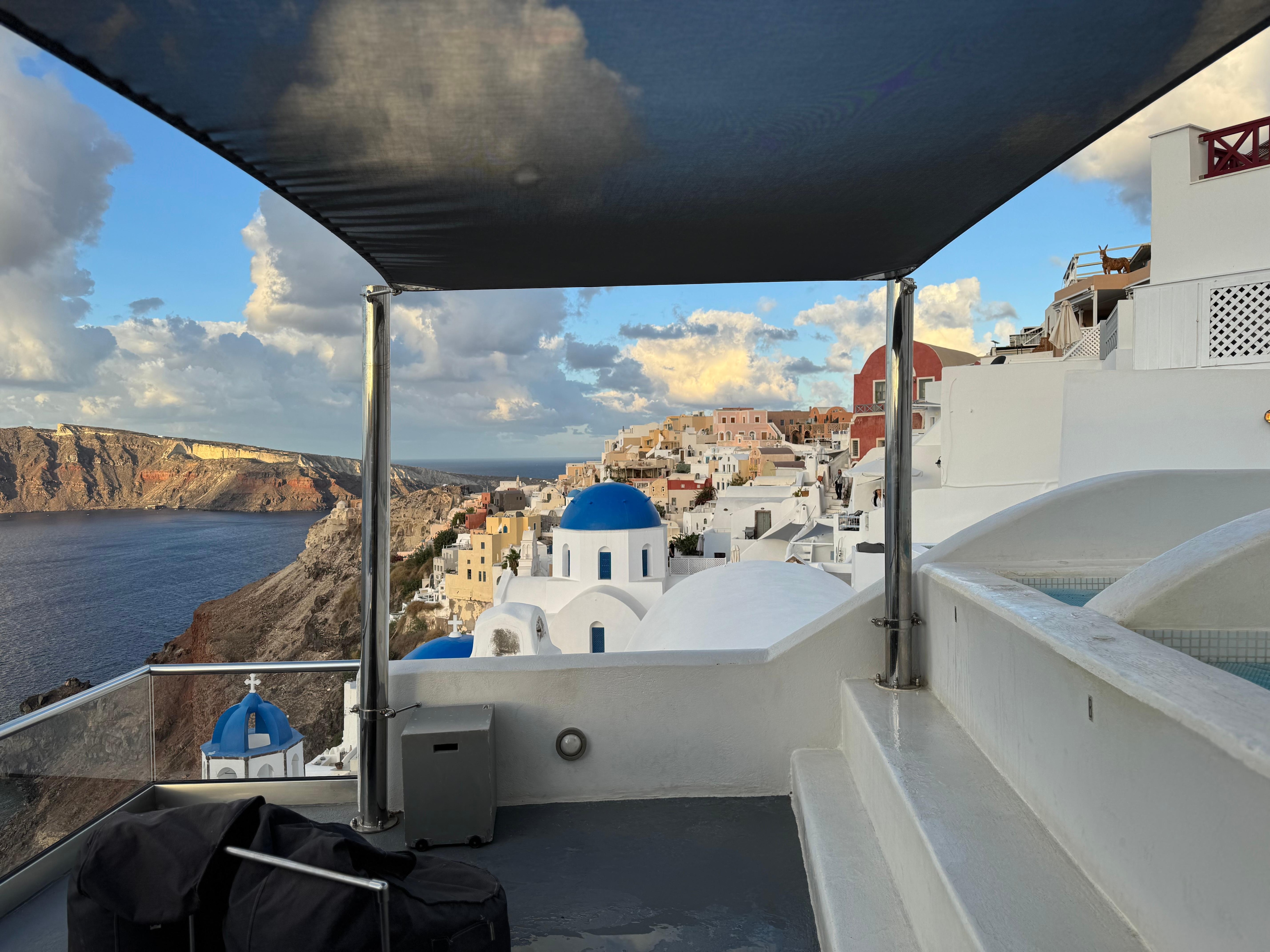 View from property. With 3 heated pools assigned to the 3 suites. 