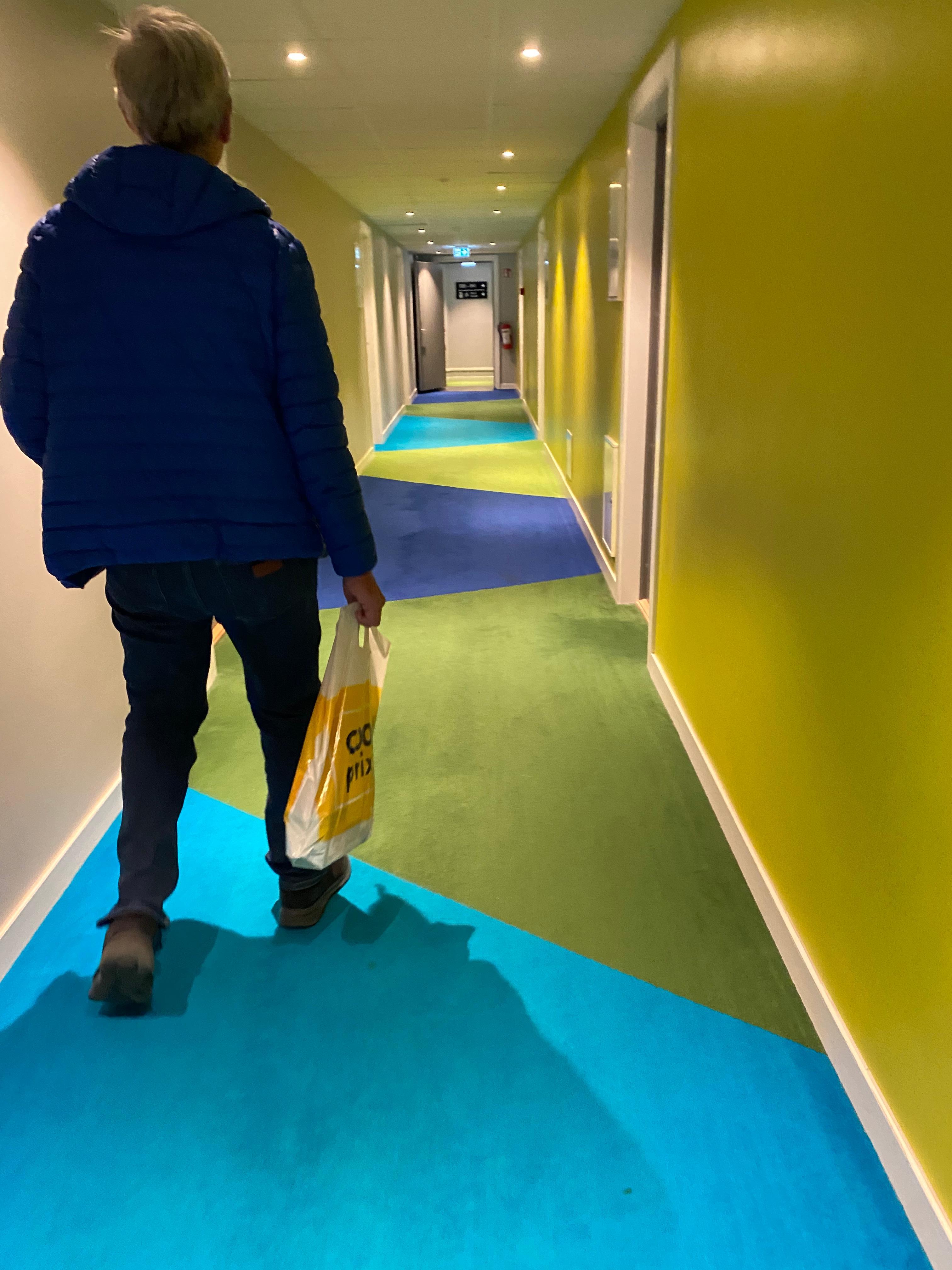 Love the colours of hotel interior 