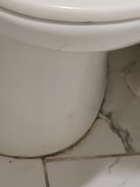 Dirty around toilet