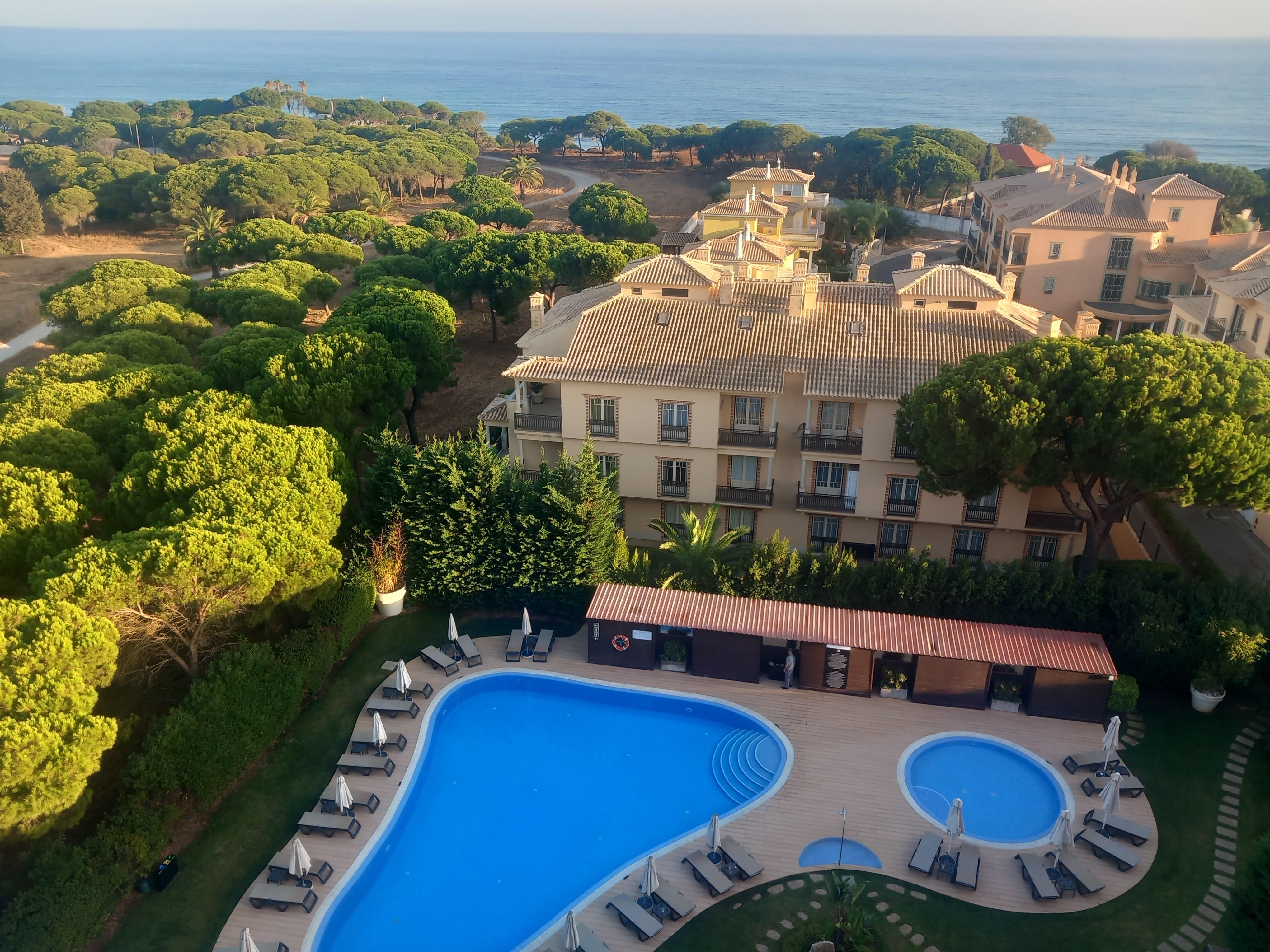 View of the pool from the rooftop