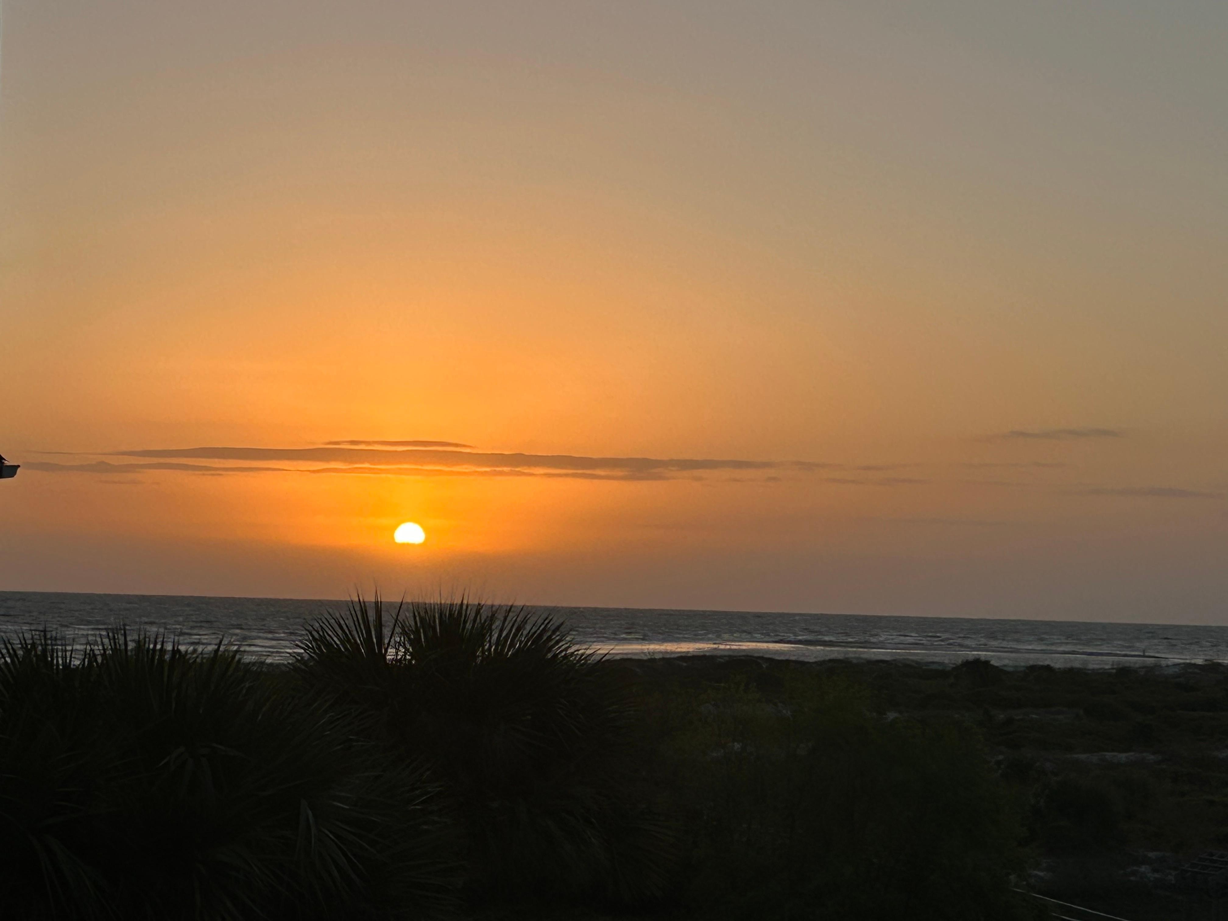 Sunrise from master bedroom. 