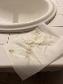 Glad I had disinfecting wipes to clean the sink area.
