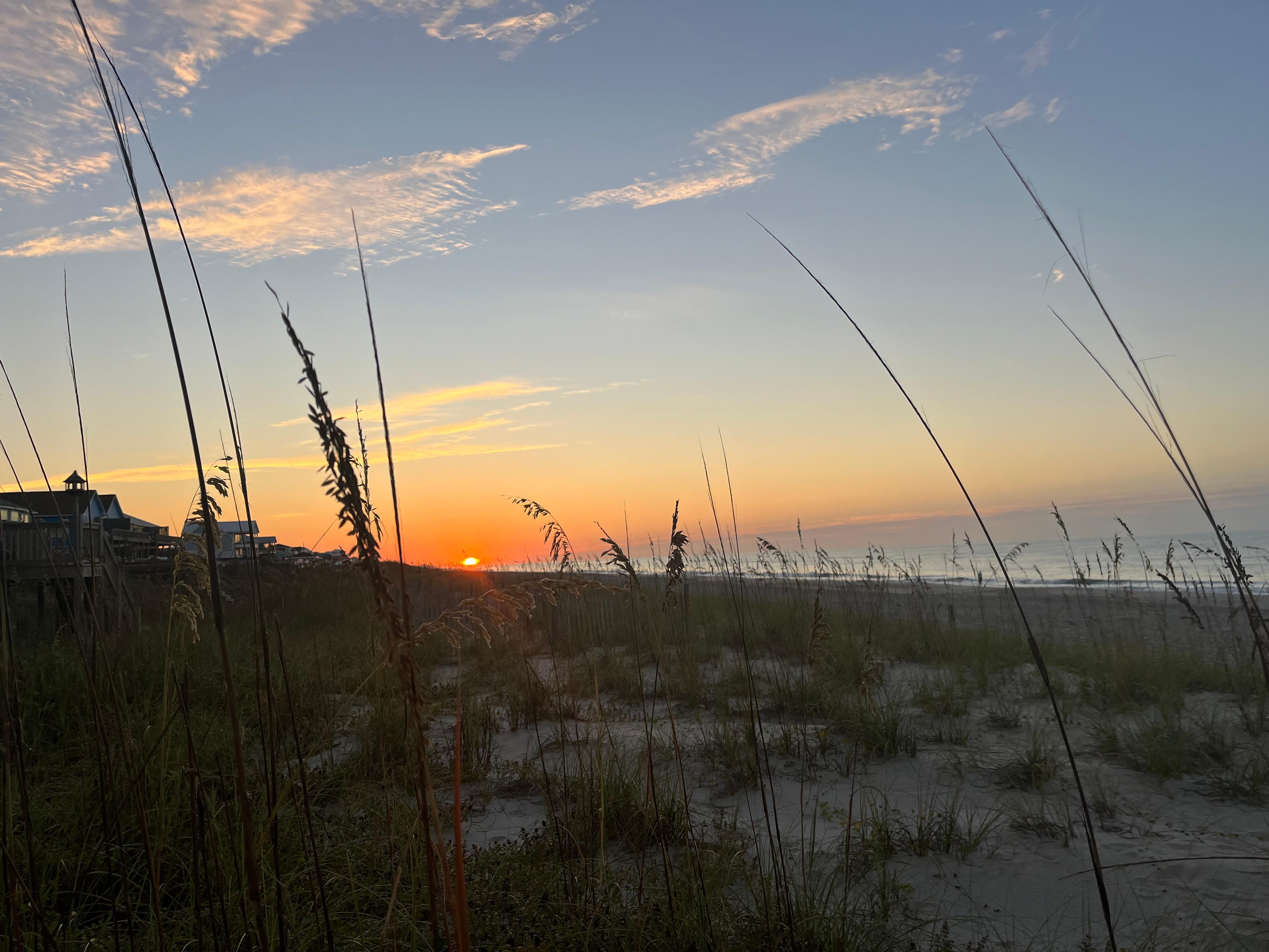 Beautiful sunrise - one of the things we look forward to at Emerald Isle!