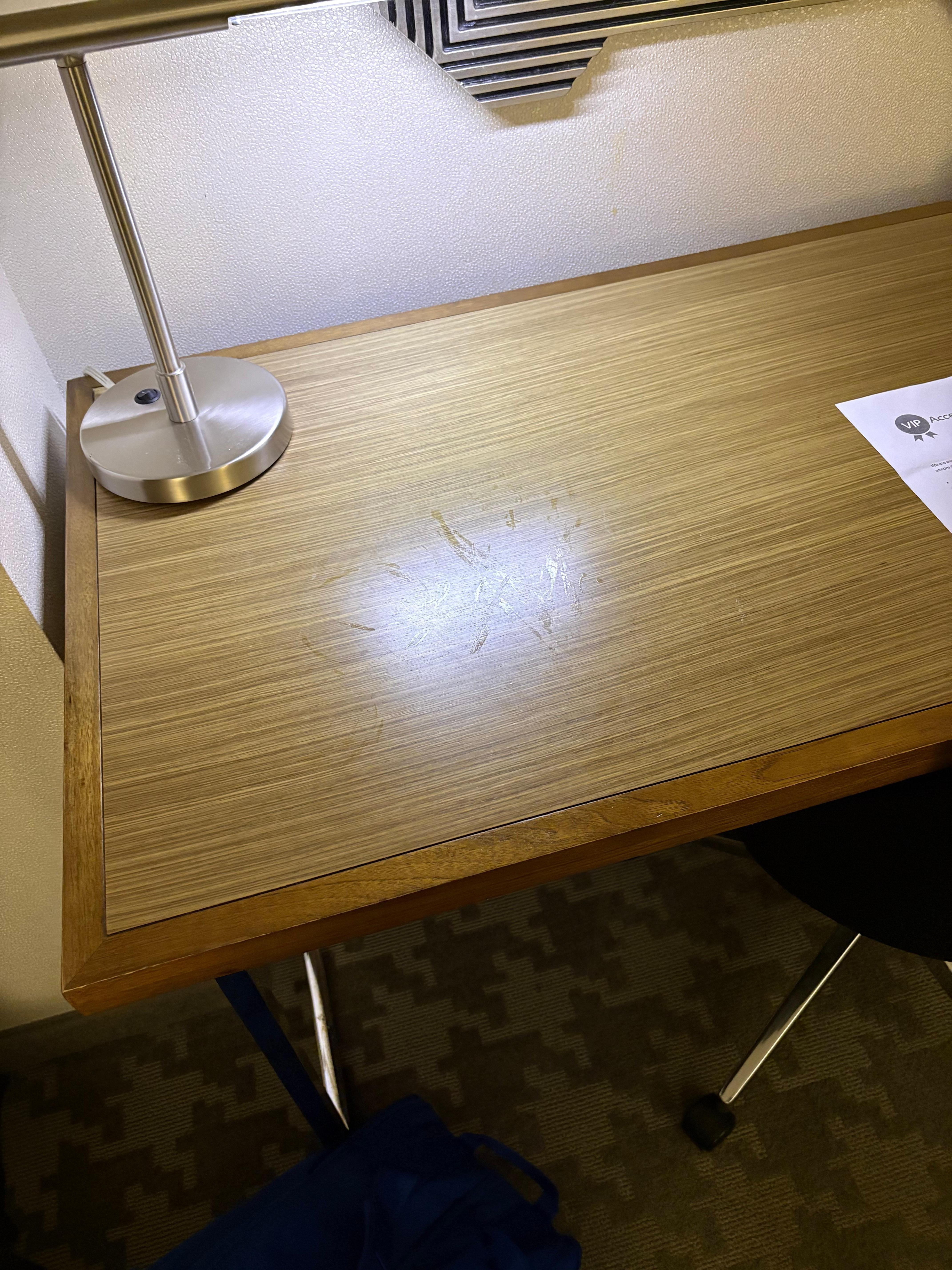 Tried to capture the  rings from what had been on the desk before we got there 