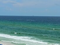 Beautiful emerald green water