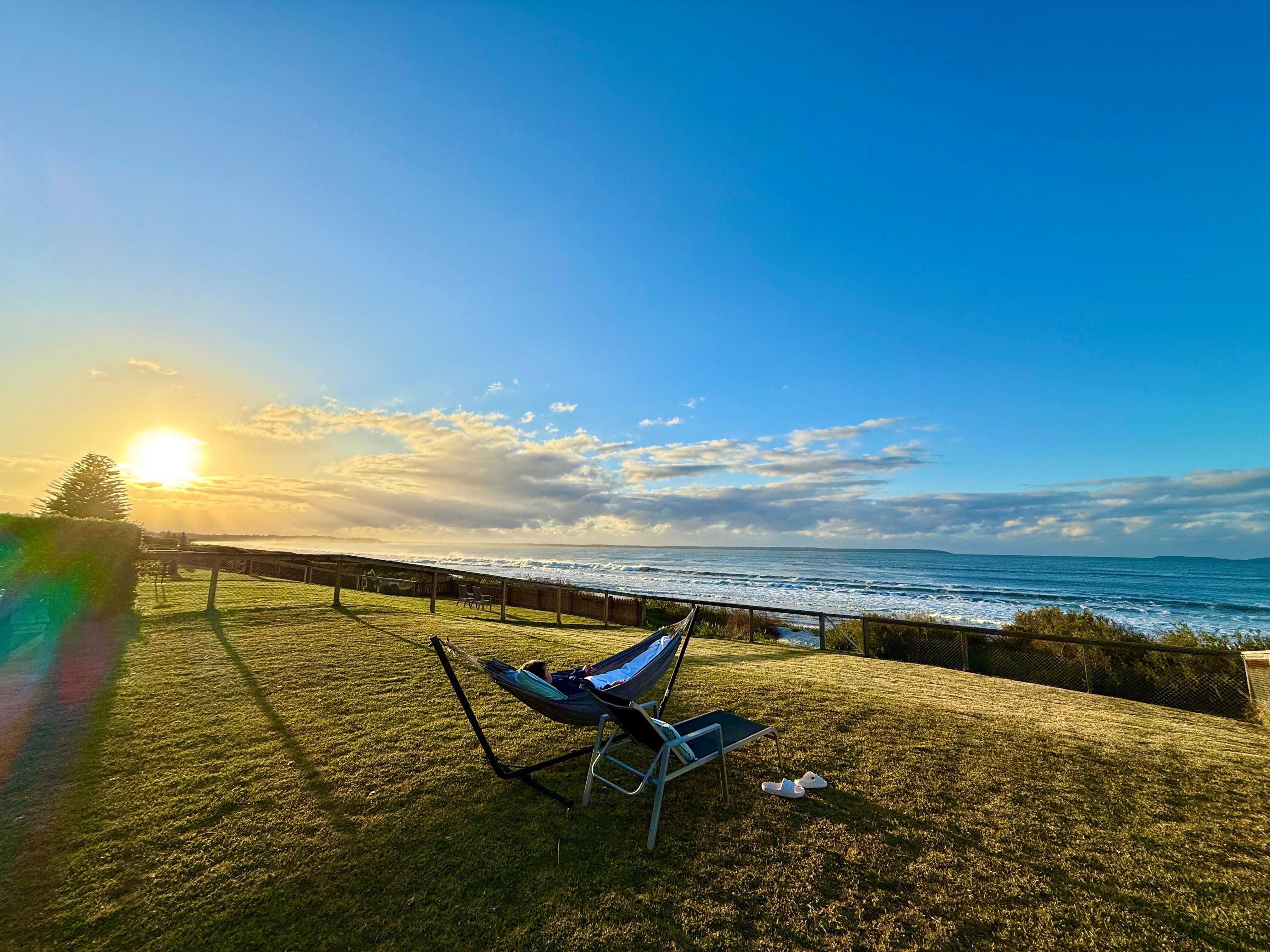 Enjoying the morning sunrise 