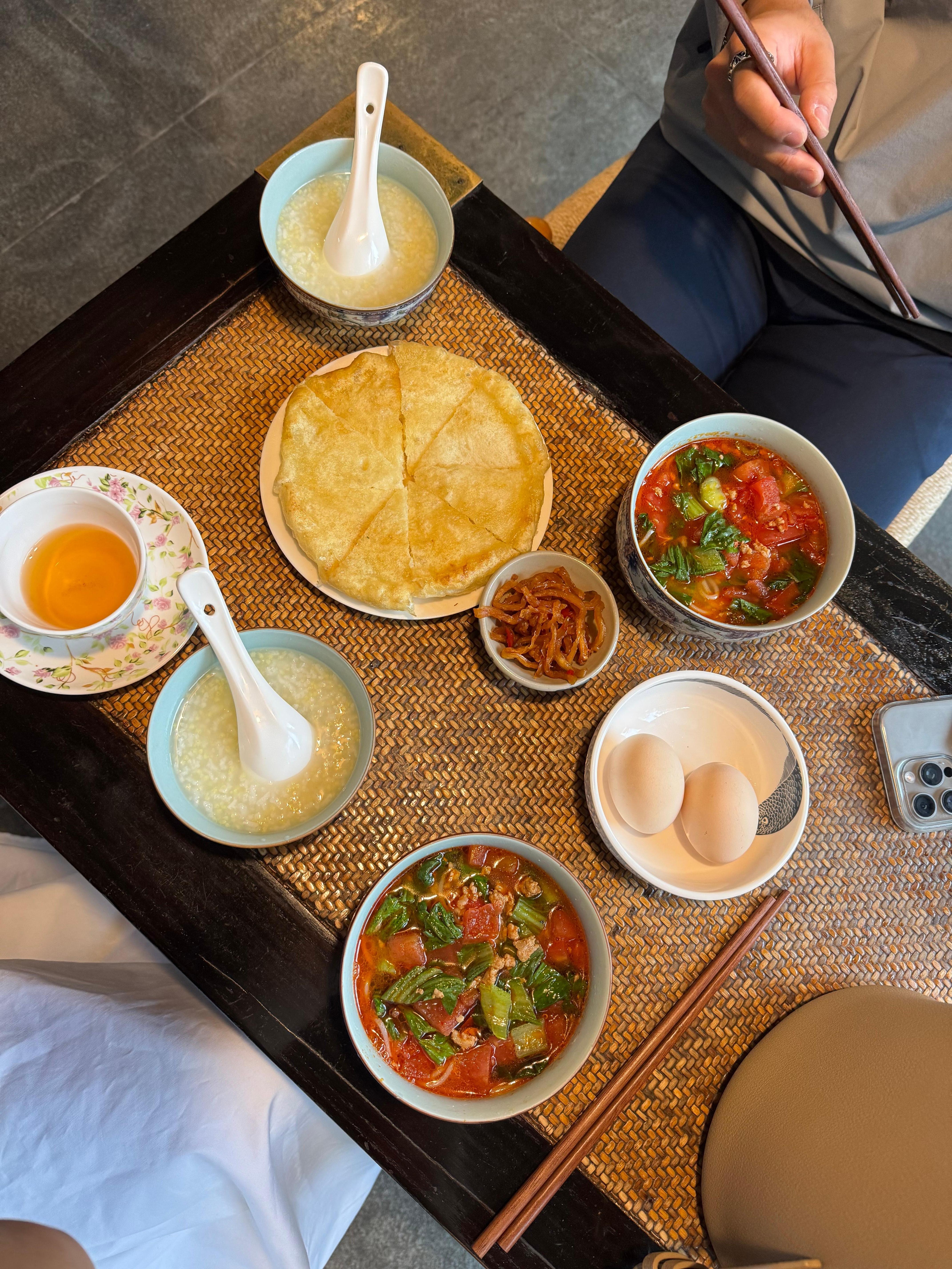 Chinese style breakfast with Lijiang classics