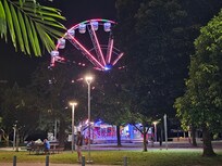 Ferris wheel in park out front.