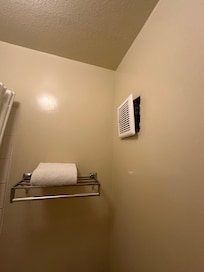 Bathroom vent is falling out of the wall and there is no hot water in the shower do yourself a favor spend an extra $40 and go to Boulder station or a nicer hotel had a burger at PT express it was the most disgusting burger I have ever had