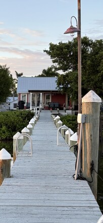 Dock and rear view of cottage